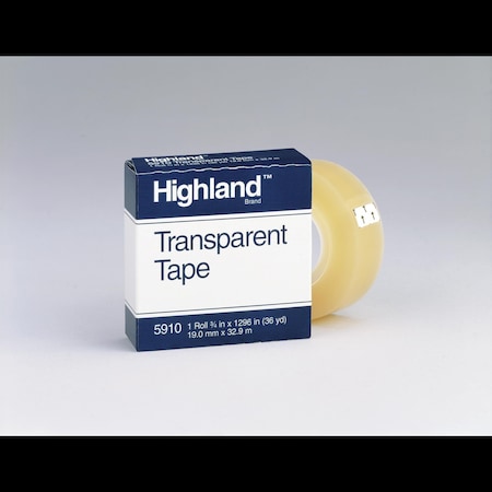 3M Highland Trans Tape 5910, 3/4"x12, PK144 07443
